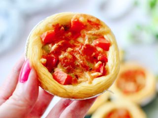 16、蛋挞火腿时蔬小披萨,一口一个停不下来。