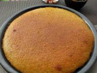 8、咖啡酒柠香椰丝蛋糕,烤好的蛋糕