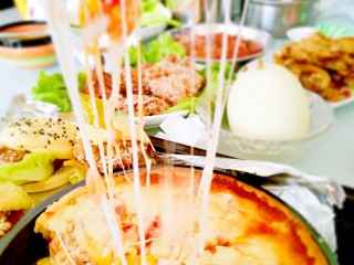 25、超长拉丝批萨,有木有想吃的，一起来吧！????