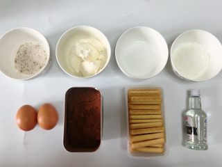 1、提拉米苏,所需材料。