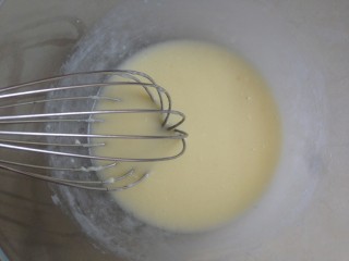 6、芝麻蛋白薄饼,拌好的状态比较稀。