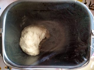 2、果缤纷披萨,如果没有面包机也可以手工和好面，放冰箱冷藏室隔夜发酵或常温发酵不低于三小时让面团充分发起来！