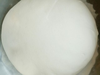 1、千层油饼,面粉中边倒热水(水温大约七八十度就可,温度过热容易烫断面筋很难操作),边用筷子搅动面粉,直到感觉差不多了,用手沾凉水揉面,揉成柔软且光滑的面团,覆盖醒发一小时以上(一般醒发时间越长越好操作,当然时间不能太长)