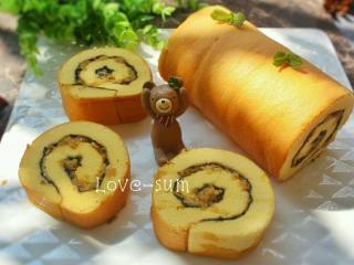 13、紫菜肉松蛋糕卷（烫面戚风）#家有烤箱#,成品