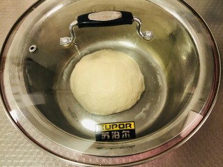 8、芝士榴莲披萨,然后盖上盖子醒发至两倍大，