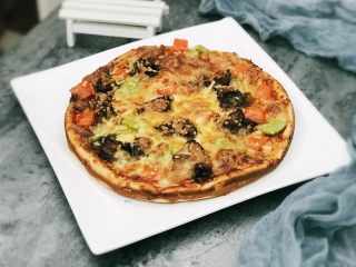 17、照烧鸡肉➕照烧鸡肉披萨,出炉