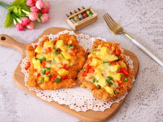 10、鸡排披萨,成品