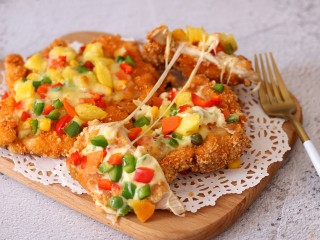 12、鸡排披萨,成品