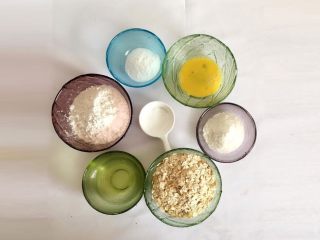 1、香酥脆燕麦饼干,准备食材