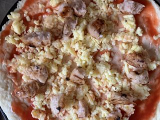 11、培根火腿披萨,放鱼丸