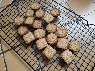 16、全麦燕麦饼干,出炉移到凉网晾凉
