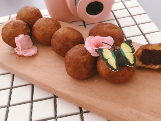 17、#甜味#糯米南瓜球,晒个图