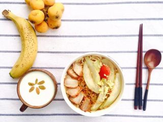 17、30天不重复的快手早餐,叉烧面