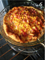 6、私房芝加哥深盘pizza,烤箱预热230C，烤15min，转低到190 C, 烤15min