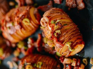 8、风琴土豆,最高颜值土豆当之无愧。