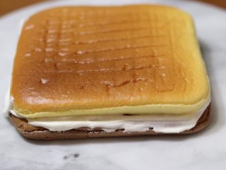 16、奥利奥6寸小蛋糕。,像这样分色夹层。「我没有夹水果，因为5层已经更高了……」