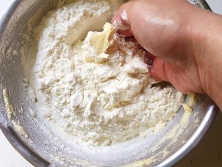 8、葡萄奶酥,用手把二者混合均匀