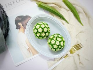 16、秋葵薯泥球,美美哒，超好看，放在哪都让人眼前一亮吧~