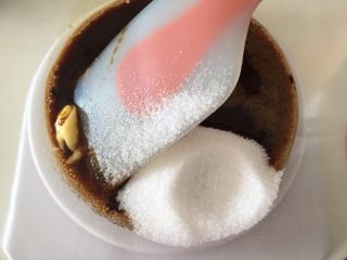 7、早餐香浓咖啡石头饼干,加入砂糖