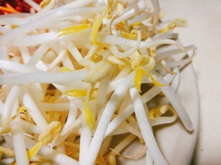 2、虫草花之油浸三鲜,所需食材～绿豆芽