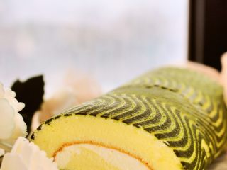 18、波浪抹茶蛋糕卷,一个美好的下午茶时光开始了……