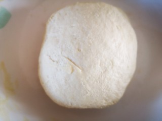 7、香葱千层饼,用手揉成面团，盖上保鲜膜醒40分钟