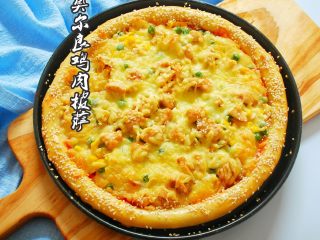 22、奥尔良鸡肉披萨,成品。