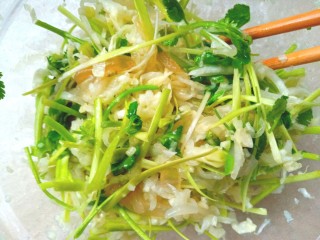 15、凉拌白菜海蜇皮,搅拌均匀，装盘
