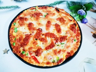 19、培根披萨,培根披萨成品图