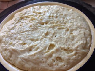 5、油条#挑战鸡蛋的100种做法#,第二天把面拿出解冻，看面发得像蜜蜂窝一样