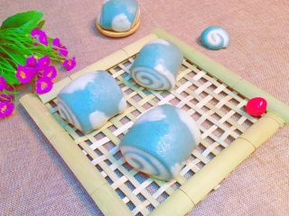 18、蓝天白云馒头,成品图。