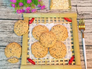 12、燕麦芝麻饼干,又香又酥，味道棒棒哒！