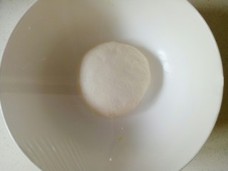 5、芒果披萨,盖上保鲜膜，醒发到2.5倍大