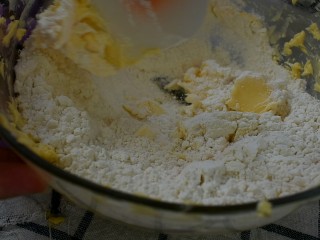 14、巧克力豆曲奇,用橡皮刮刀翻拌