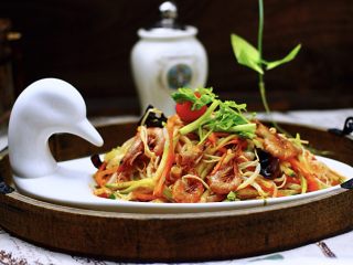 14、海虾什锦凉拌菜,成品一