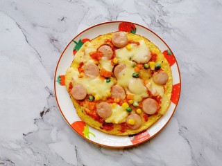 9、土豆丝五彩披萨,切块就可以吃啦