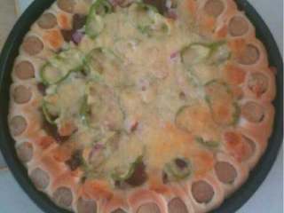 10、自制披萨,美味可口的披萨成功了。