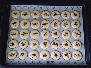 9、黑芝麻簿脆,表面撒少许黑芝麻增色提香