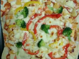 5、水果披萨,披萨出炉*^_^*