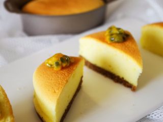 17、百香果芝士蛋糕,成品图