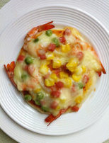 7、鲜虾迷你披萨,烤箱中层，上下火，200度，15-20分钟即可