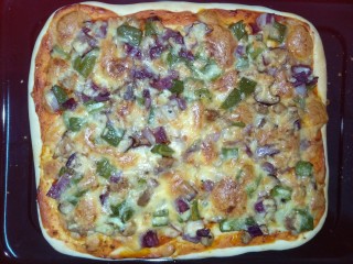 13、鸡肉披萨,披萨烤好了