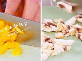 3、迷你披萨/咸味蛋挞,蔬菜全部洗干净后切碎。蔬菜选出水少点的，如果放水果也一样选不大的。