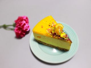 25、八寸芒果慕斯蛋糕,开吃了哈！