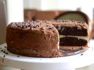 28、最好吃的基本巧克力蛋糕,加上可可粉和装饰