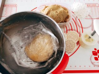 10、木糖醇栗子蓉月饼,一切准备就绪,一个100g月饼模拟器,一点面粉,我们来开始包月饼