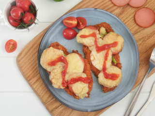 20、两分钟自制鸡排披萨，香酥又可口简单易上手,成品展示