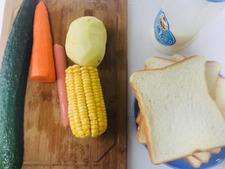 1、土豆泥三明治,准备材料