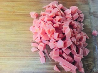 7、土豆泥三明治,火腿肠切丁