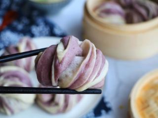 14、紫薯花卷,柔软又漂亮